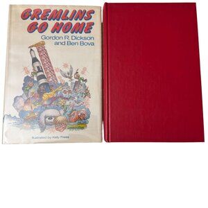 Gremlins Go Home Gordon R. Dickson Ben Bova 1974 HC DJ 1st Ed Signed x2 Illust